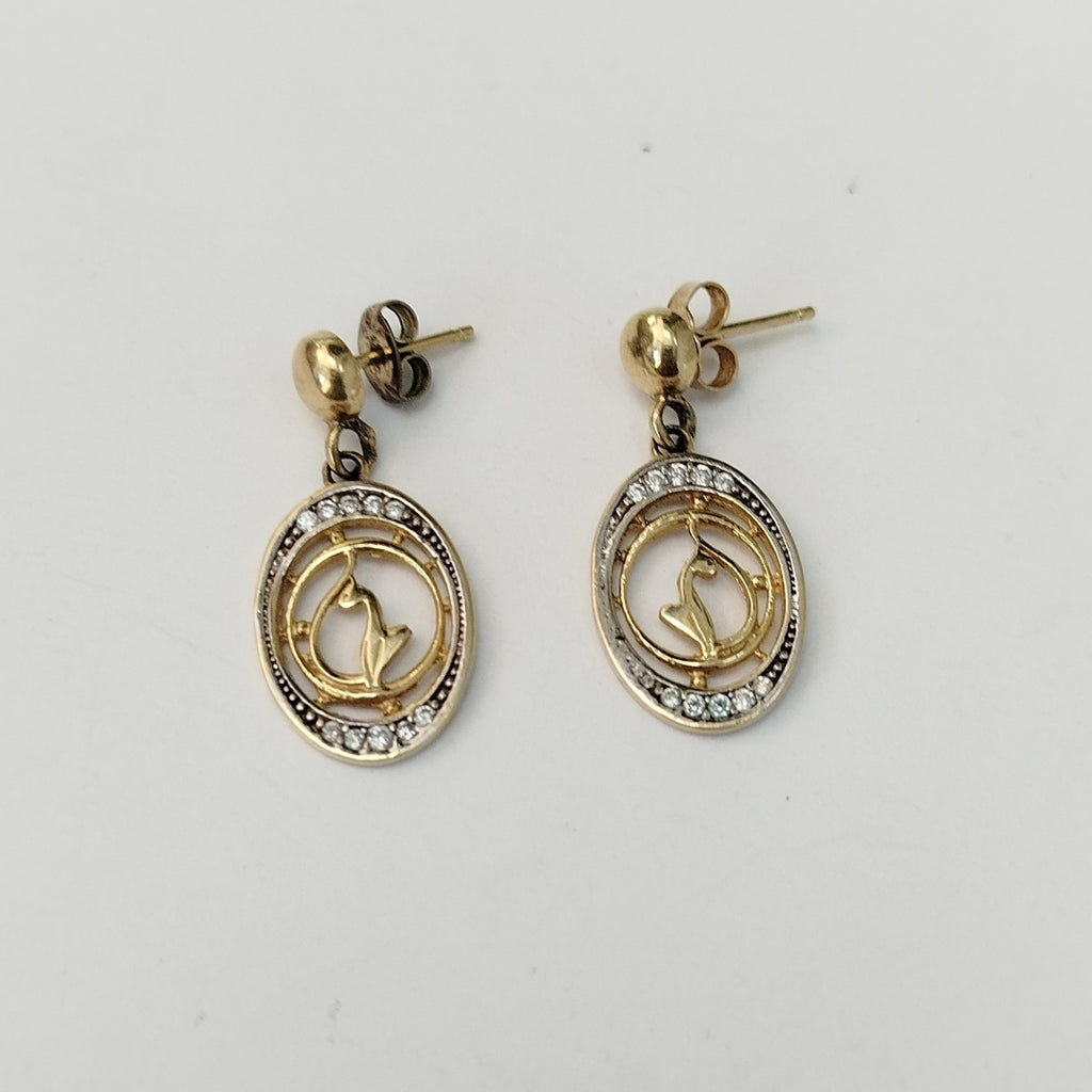 ARETES PAR ORO 14 K 4.2 GRMS (SEMINUEVO)