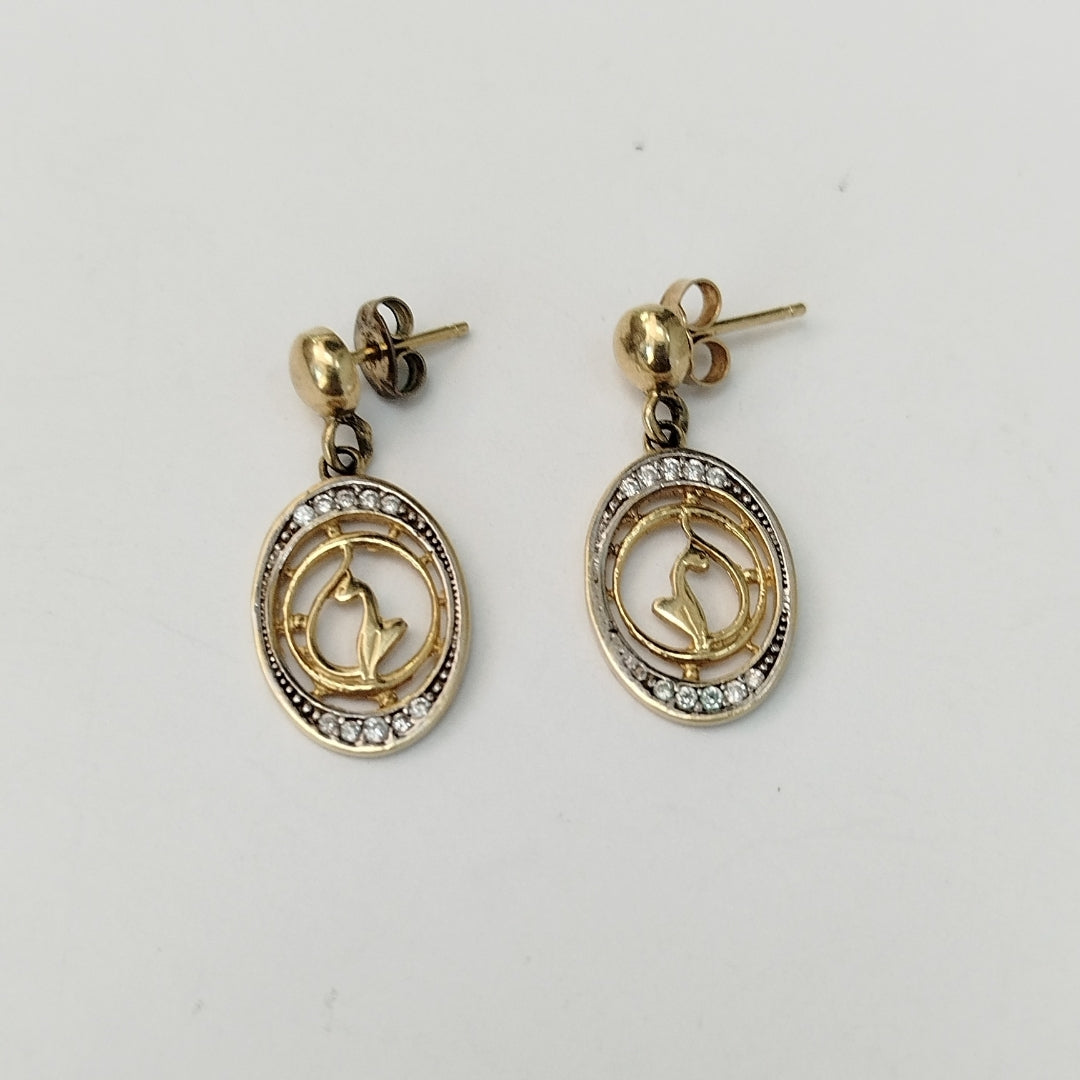 ARETES PAR ORO 14 K 4.2 GRMS (SEMINUEVO)