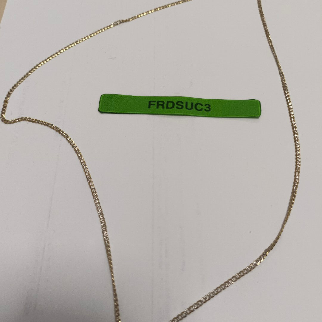 CADENAS BARBADA DIAMANTADA ORO 14K 60 CM 6.1 GR (NUEVO)