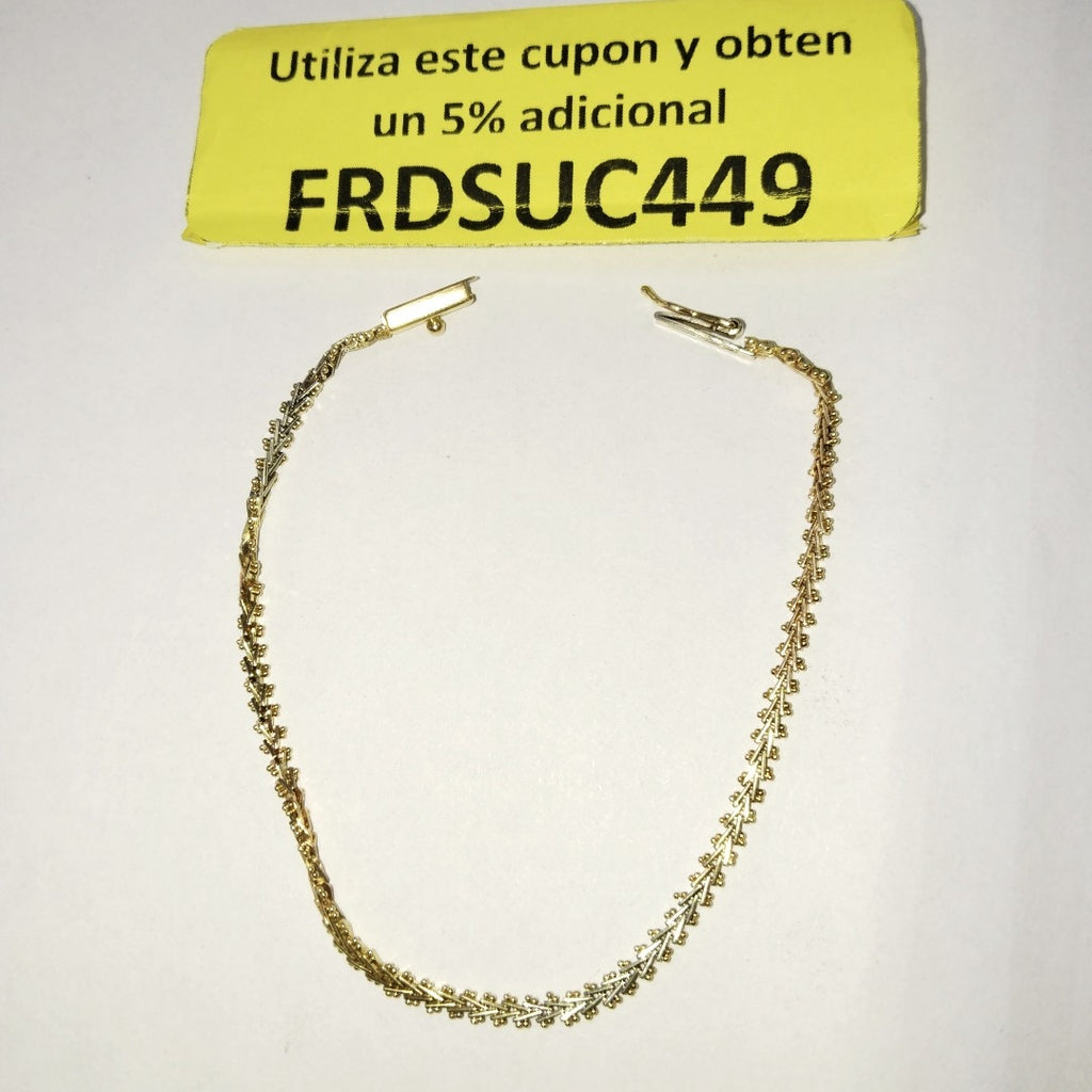 PULSERA ORO, ORO COMBINADO 14 K 4.5 GRMS (SEMINUEVO)