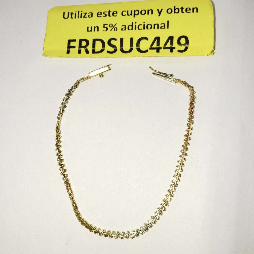 PULSERA ORO, ORO COMBINADO 14 K 4.5 GRMS (SEMINUEVO)