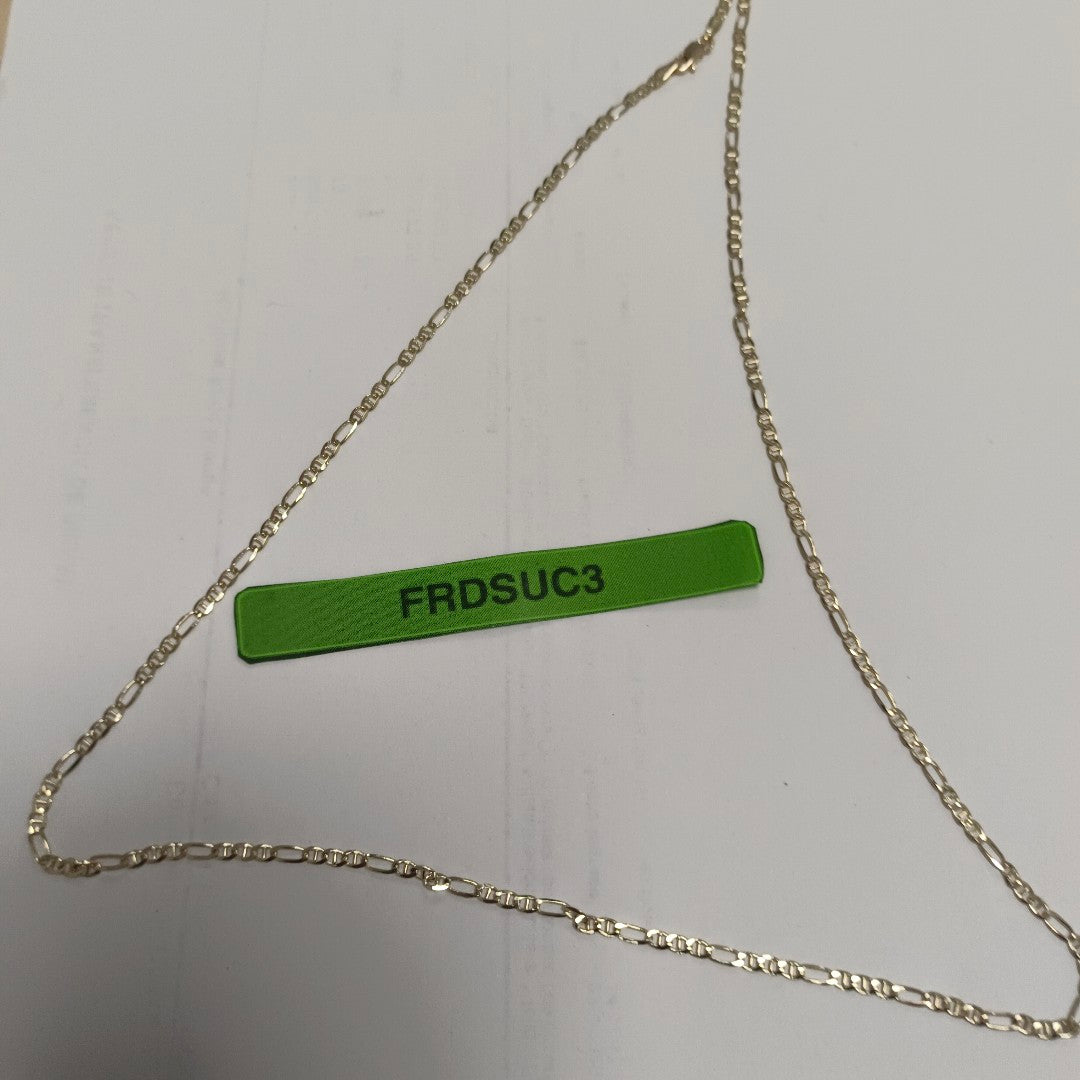 CADENAS TEJIDO FIGARO GUCHI ORO 10K 60 CM 5.3 GR (NUEVO)