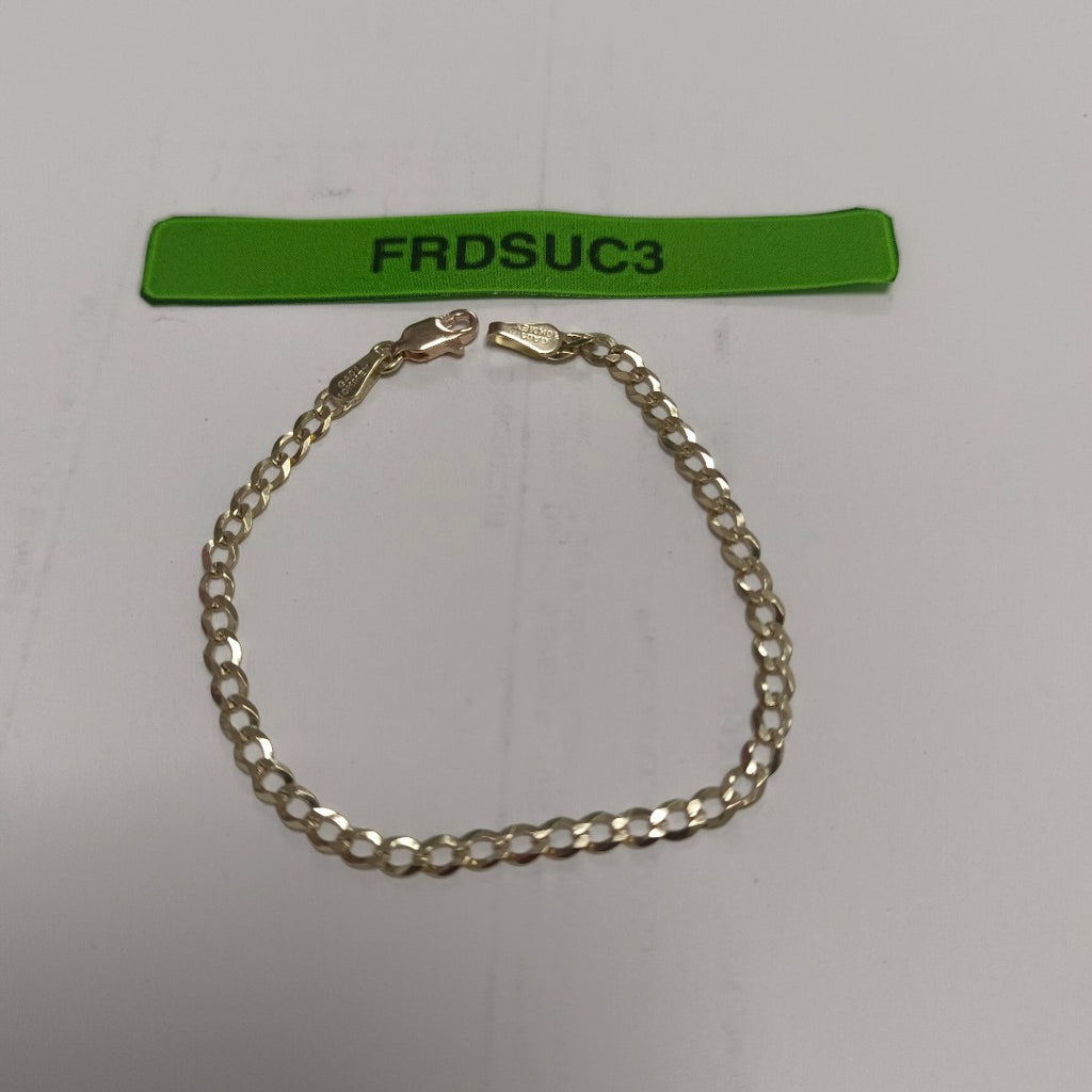 PULSERAS TEJIDO BARBADA ORO 10K 18 CM 3.2 GR (NUEVO)