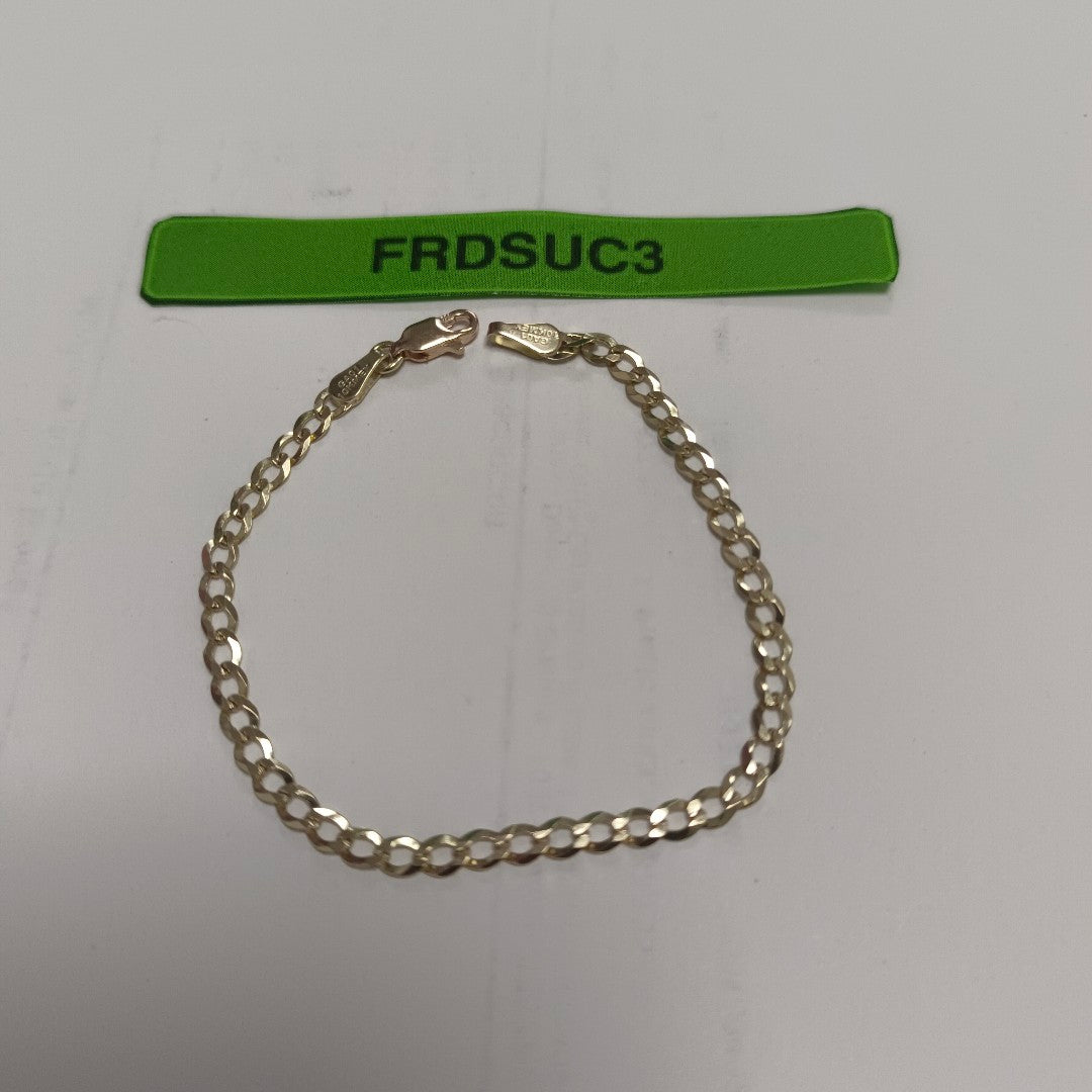 PULSERAS TEJIDO BARBADA ORO 10K 18 CM 3.2 GR (NUEVO)