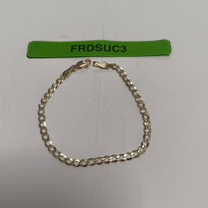 PULSERAS TEJIDO BARBADA ORO 10K 18 CM 3.2 GR (NUEVO)