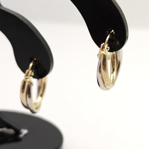 ARRACADAS PAR ORO COMBINADO 14 K 1,30 GRMS (SEMINUEVO)