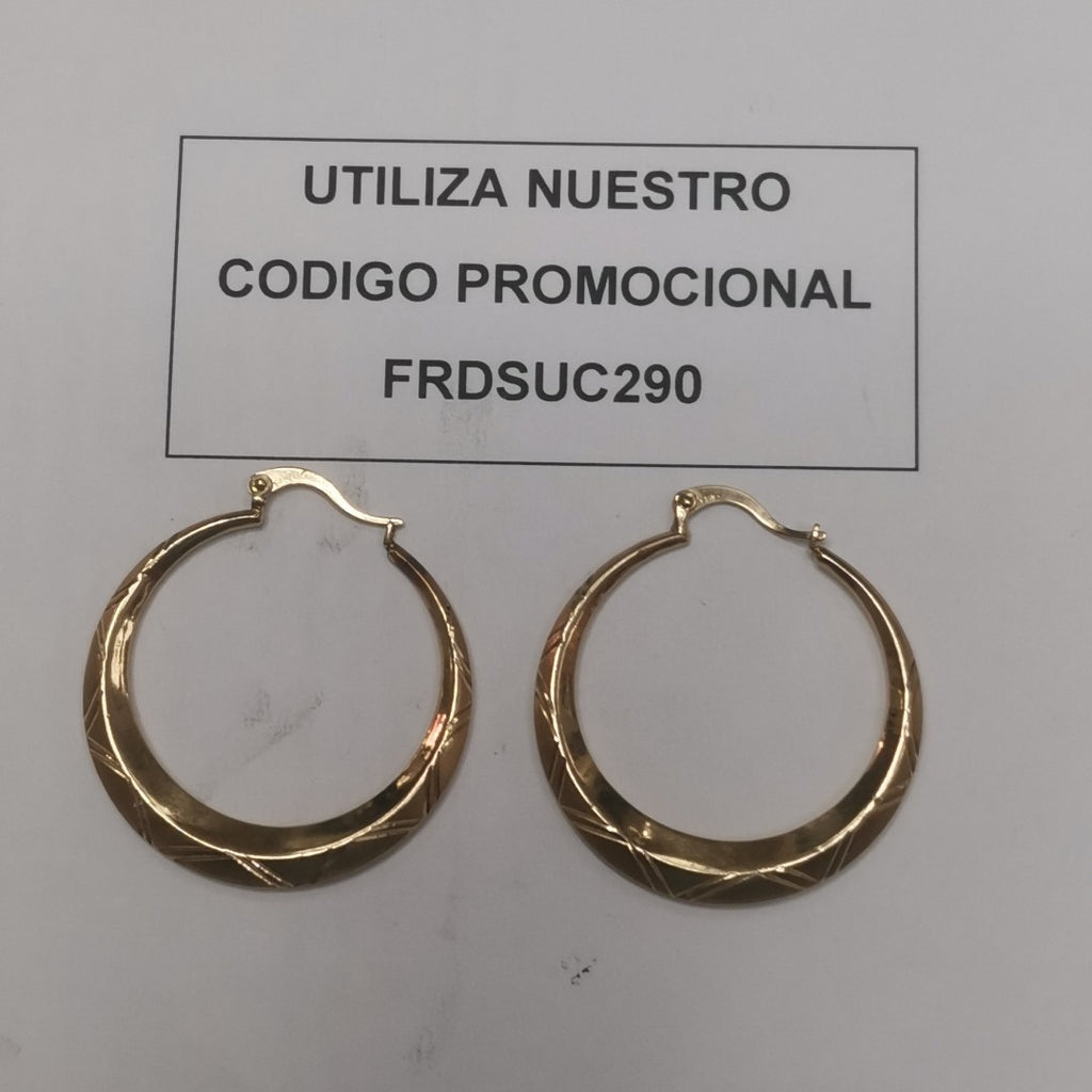ARRACADAS PAR ORO 14 K 3.8 GRMS (SEMINUEVO)