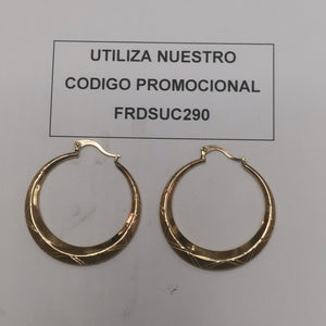 ARRACADAS PAR ORO 14 K 3.8 GRMS (SEMINUEVO)