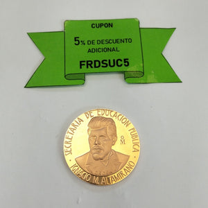 MEDALLA CONMEMORATIVA ORO 21 K 42,00 GRMS (SEMINUEVO)