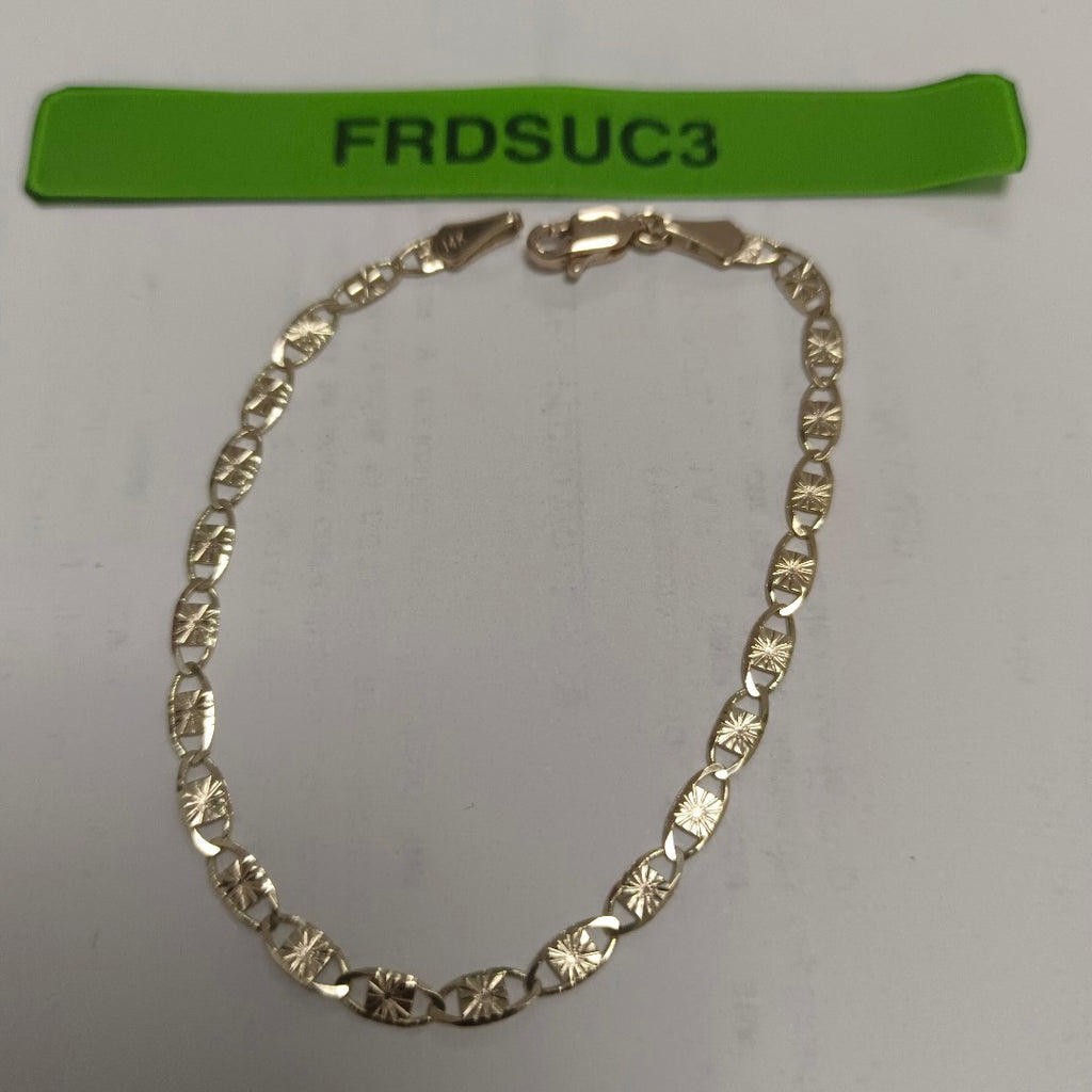 PULSERAS GUCHI ORO 14K 18 CM 2.9 GR (NUEVO)