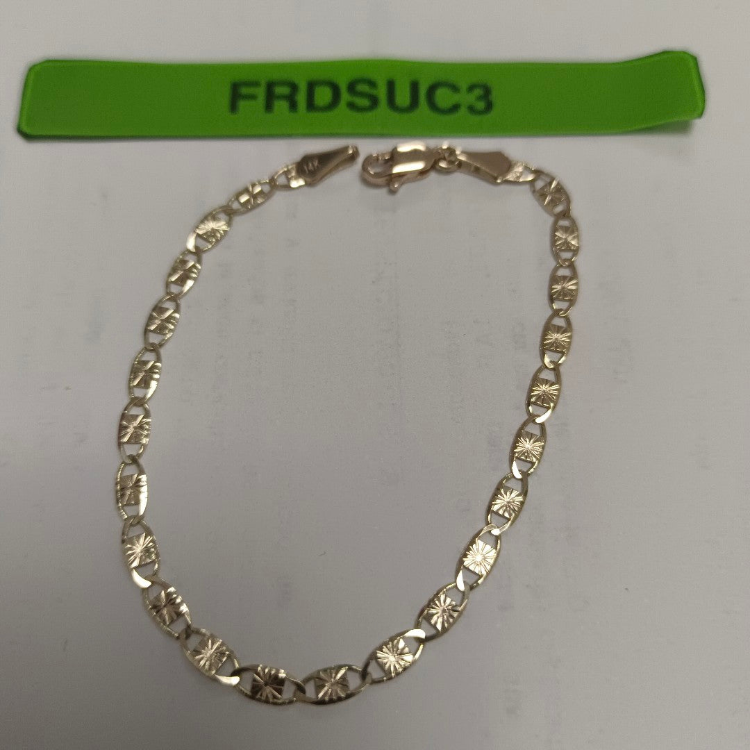 PULSERAS GUCHI ORO 14K 18 CM 2.9 GR (NUEVO)