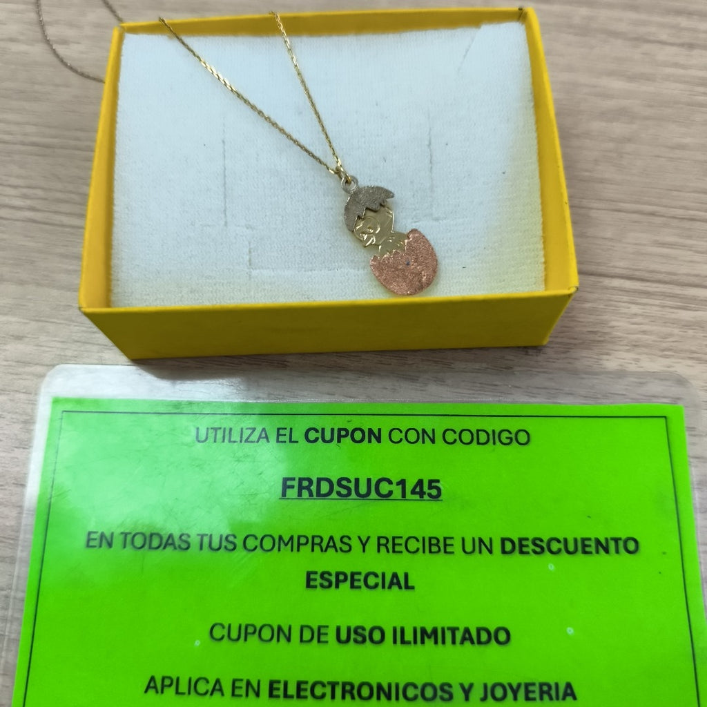 CADENA, DIJE ORO 14 K 3.4 GRMS (SEMINUEVO)