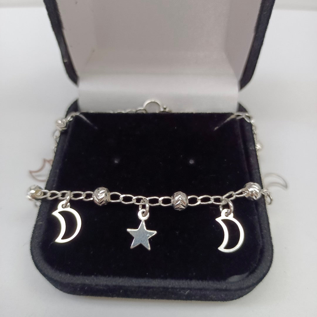 PULSERA TEJIDO TEJIDO ESPECIAL PLATA .925 18 CM 3.1 GR (NUEVO)