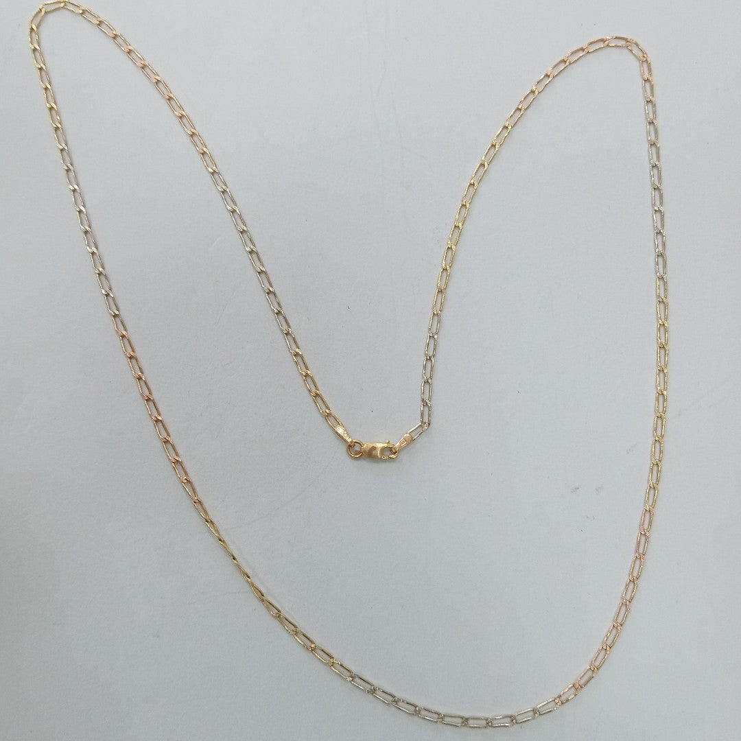 CADENA ORO, ORO COMBINADO 14 K 5.6 GRMS (SEMINUEVO)