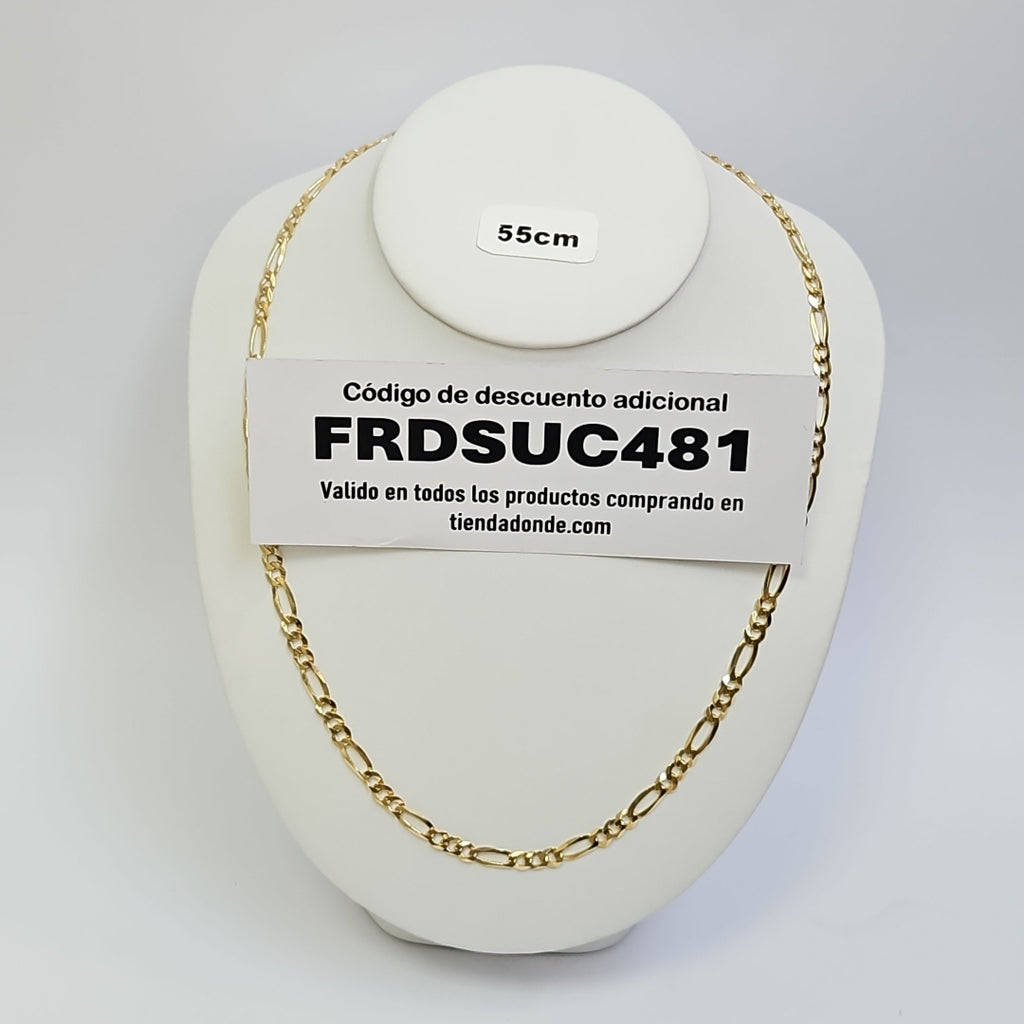 CADENAS 3X1 ORO 14K 55 CM 17.8 GR (NUEVO)