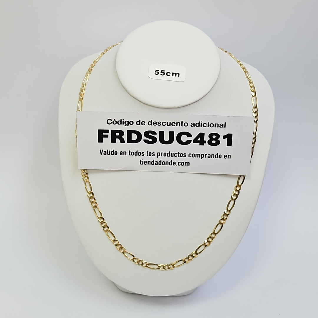 CADENAS 3X1 ORO 14K 55 CM 17.8 GR (NUEVO)
