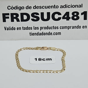 PULSERAS TEJIDO BARBADA ORO 10K 18 CM 3.2 GR (NUEVO)
