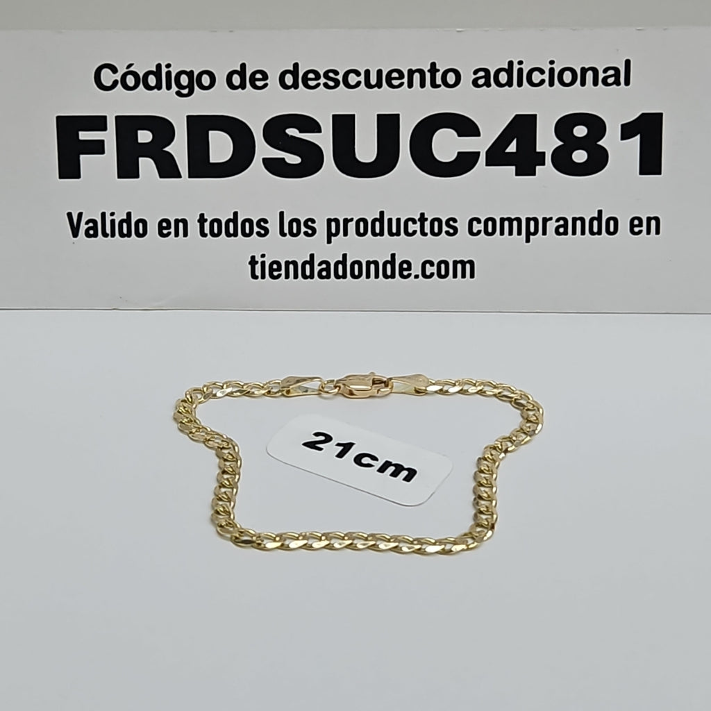 PULSERAS BARBADA ORO 14K 21 CM 5.3 GR (NUEVO)