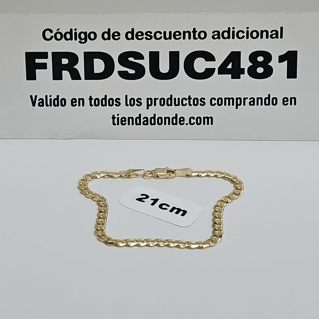 PULSERAS BARBADA ORO 14K 21 CM 5.3 GR (NUEVO)