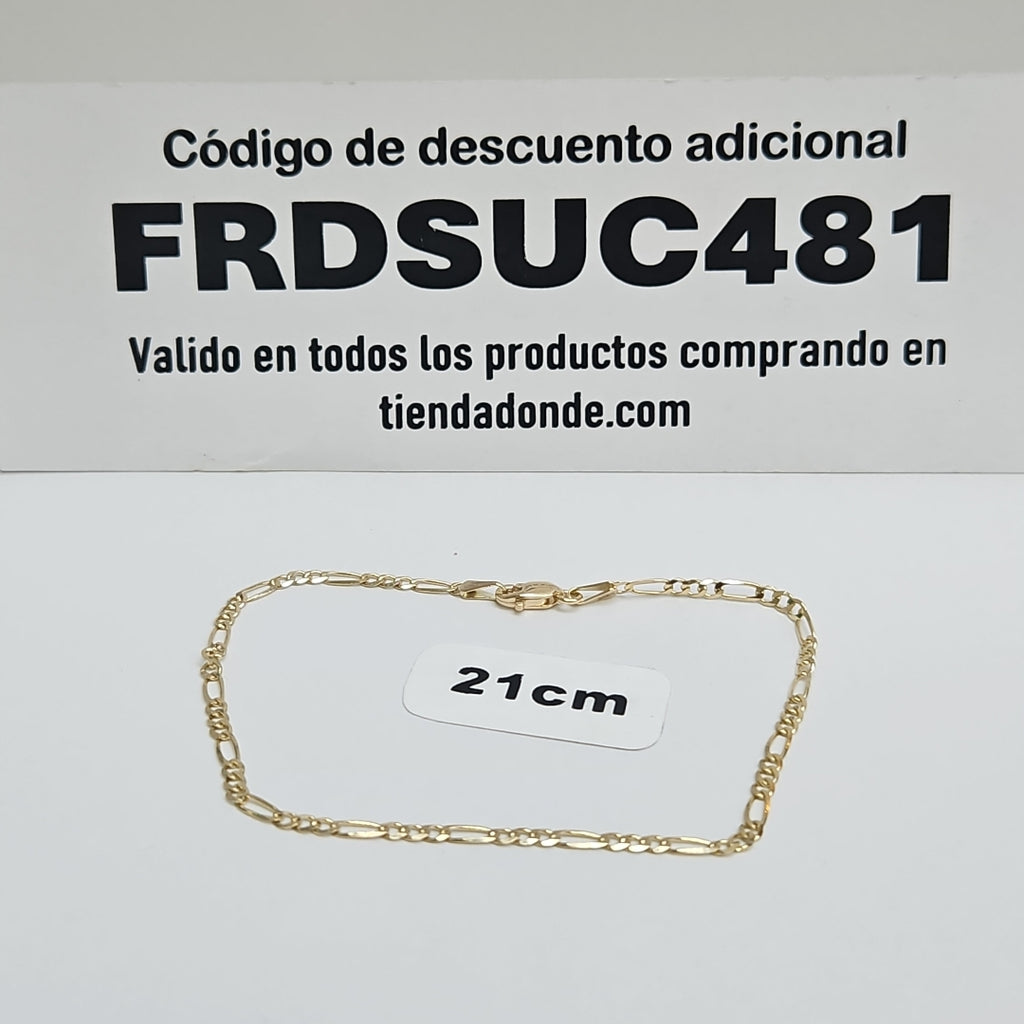 PULSERAS 3X1 ORO 14K 21 CM 2.1 GR (NUEVO)