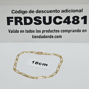 PULSERAS 1X1 ORO 14K 18 CM 2.7 GR (NUEVO)