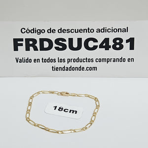 PULSERAS 1X1 ORO 14K 18 CM 2.6 GR (NUEVO)
