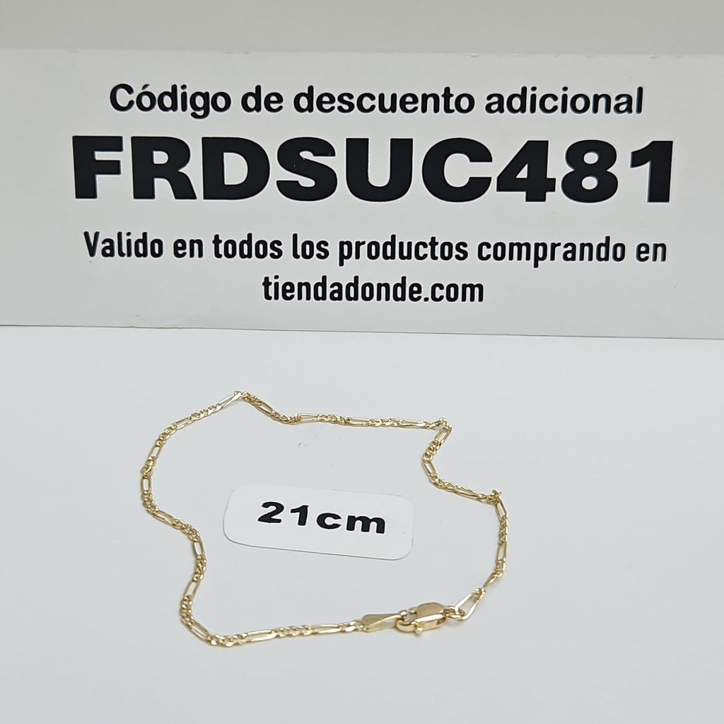 PULSERA 3X1 ORO 14K 21 CM 1.7 GR (NUEVO)