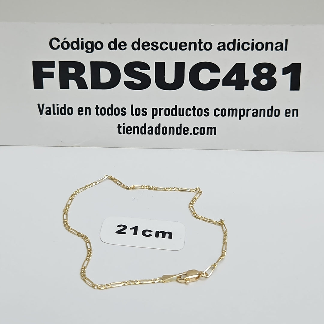 PULSERA 3X1 ORO 14K 21 CM 1.7 GR (NUEVO)