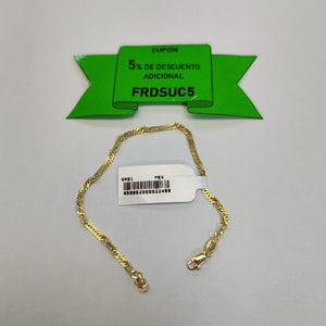 PULSERAS TEJIDO MEDIO TZL ORO 14K 18 CM 1.9 GR (NUEVO)