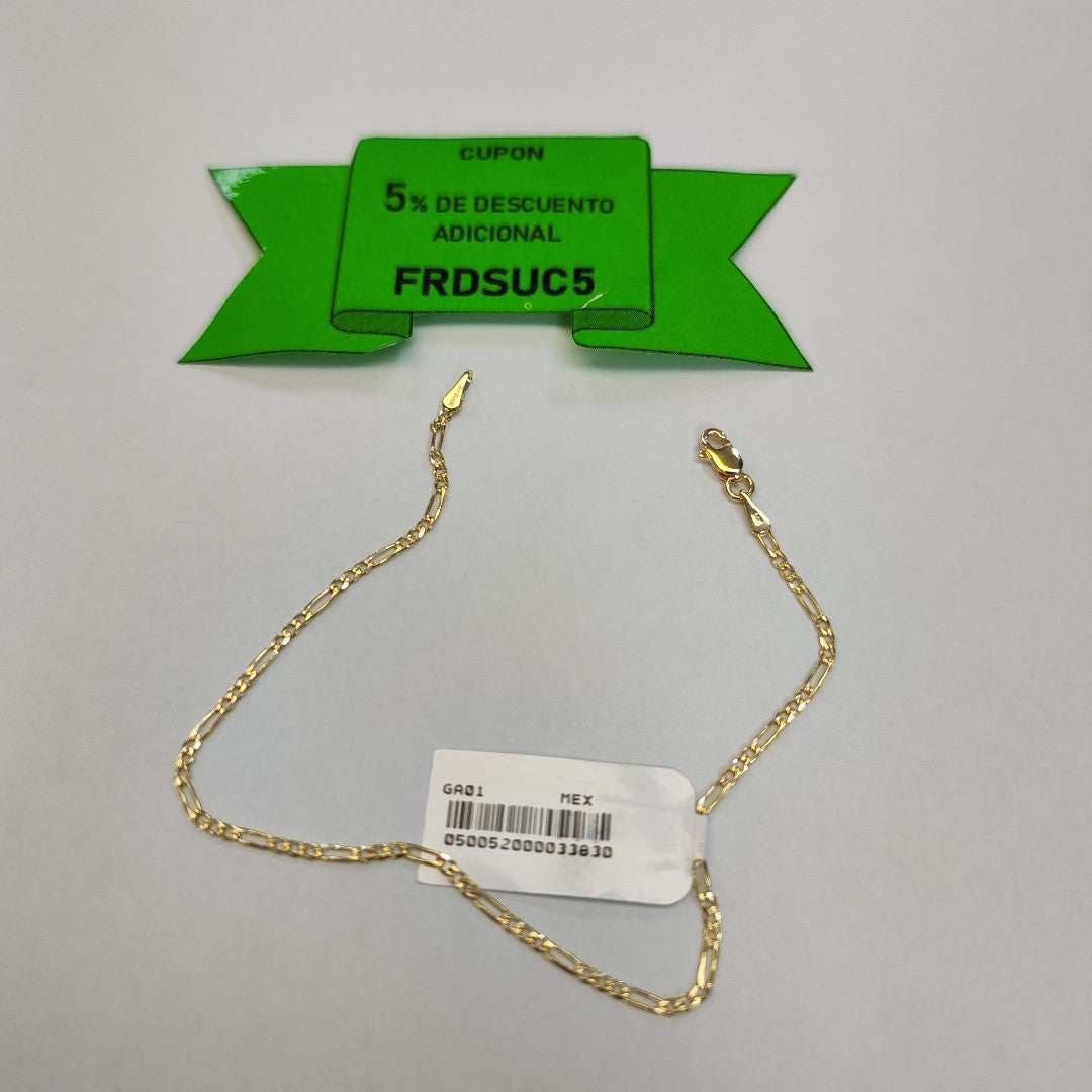 PULSERAS BARBADA ORO 14K 21 CM 1.7 GR (NUEVO)