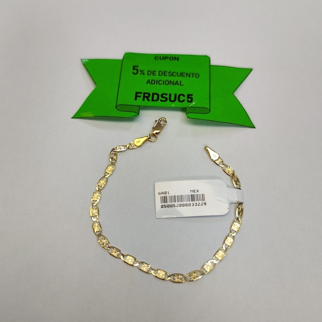 PULSERAS GUCHI ORO 14K 18 CM 2.9 GR (NUEVO)