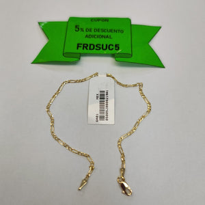 PULSERAS TEJIDO 3X1 ORO 14K 21 CM 1.7 GR (NUEVO)