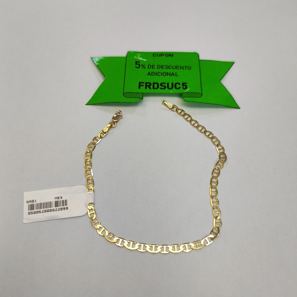 PULSERAS TEJIDO MARINERA ORO 14K 21 CM 3.4 GR (NUEVO)