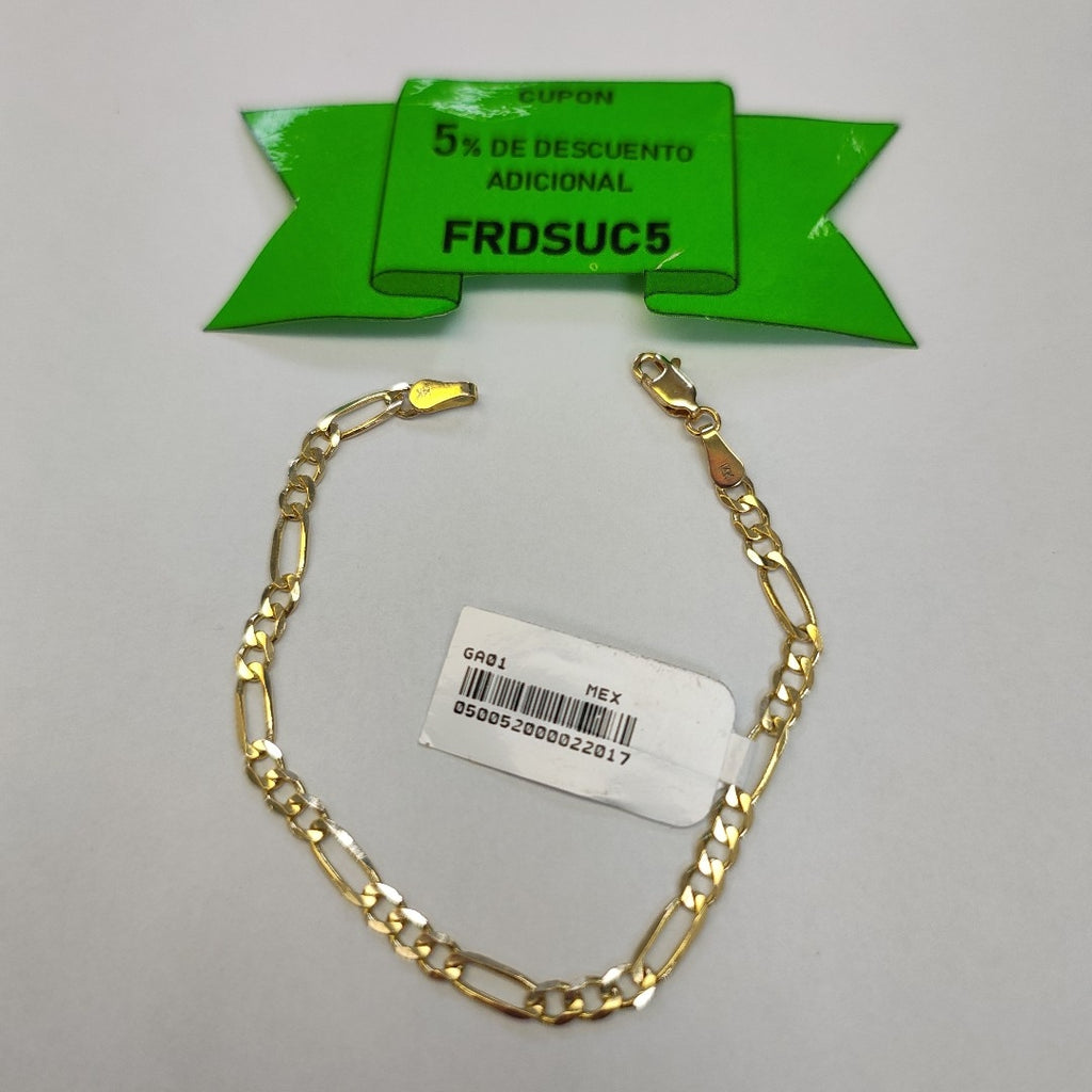 PULSERAS TEJIDO 3X1 ORO 14K 18 CM 4.2 GR (NUEVO)