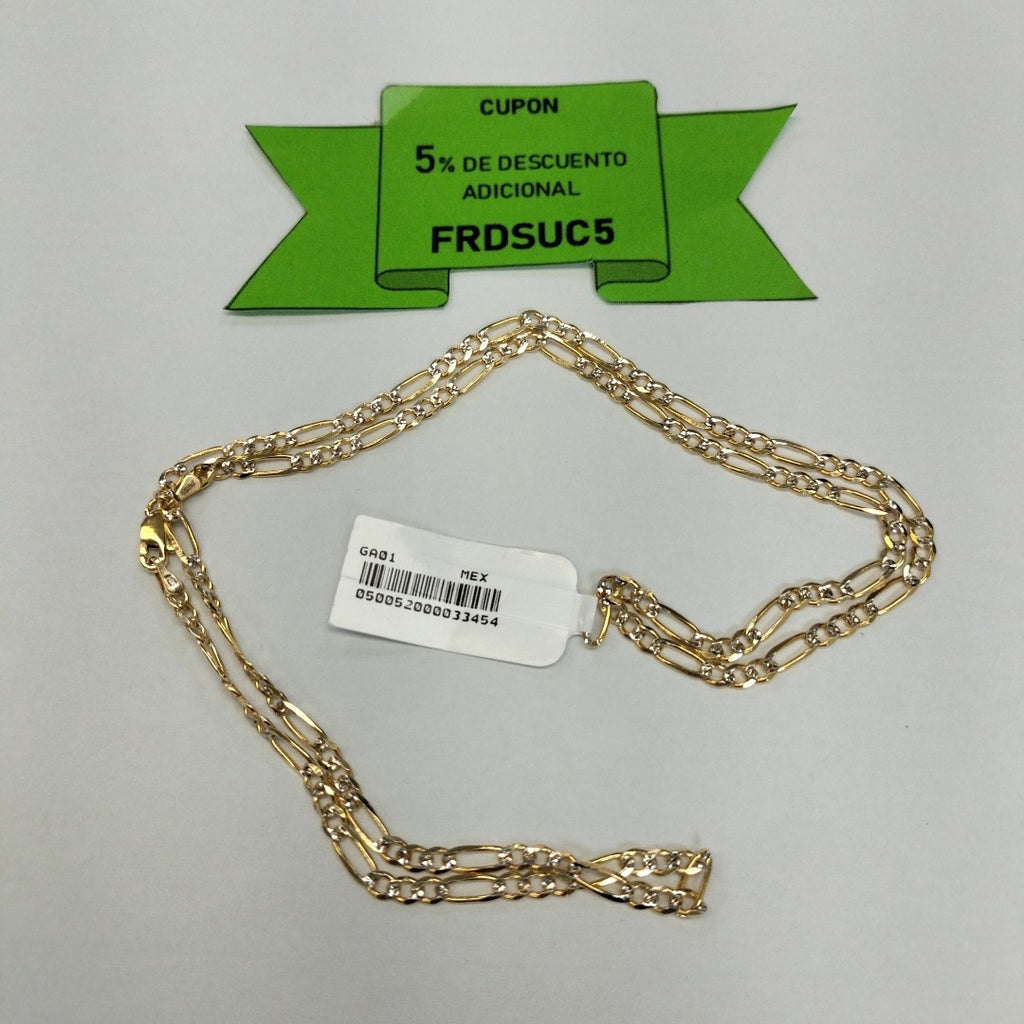 CADENAS 3X1 DIAMANTADA ORO 14K 55 CM 8.4 GR (NUEVO)
