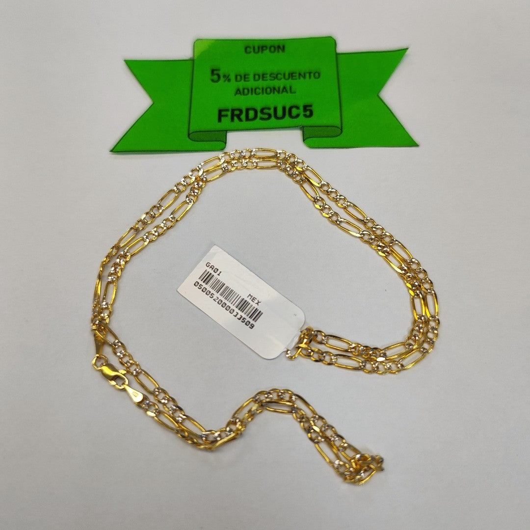 CADENAS 3X1 DIAMANTADA ORO 14K 55 CM 8.6 GR (NUEVO)