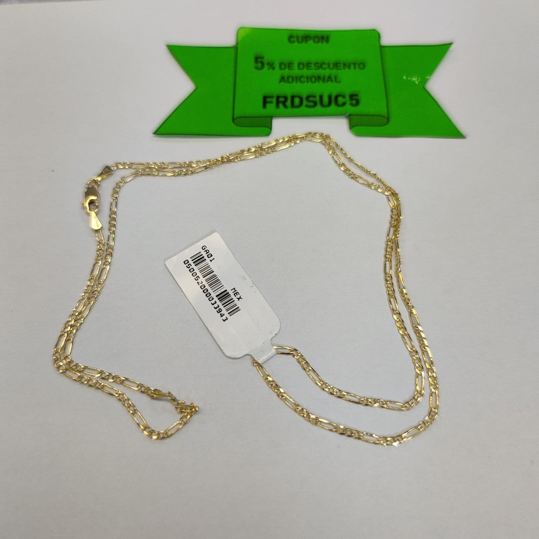 CADENAS 3X1 ORO 14K 55 CM 3.7 GR (NUEVO)