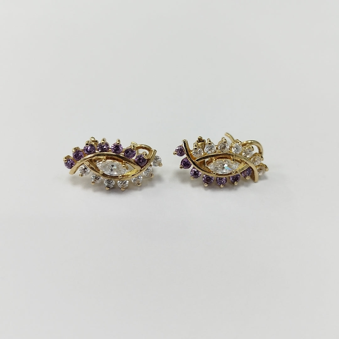 ARETES PAR ORO 14 K 4.9 GRMS (SEMINUEVO)