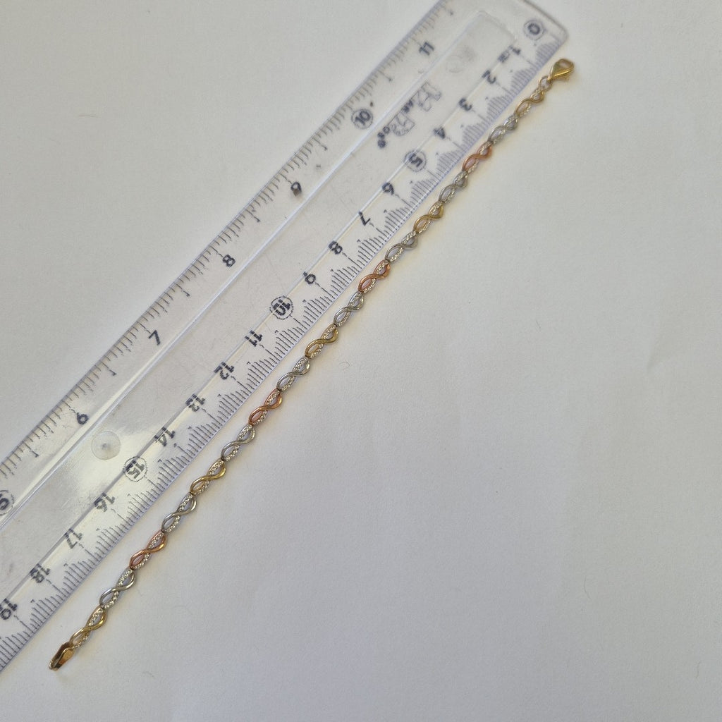 PULSERA ORO COMBINADO 10 K 4.7 GRMS (SEMINUEVO)