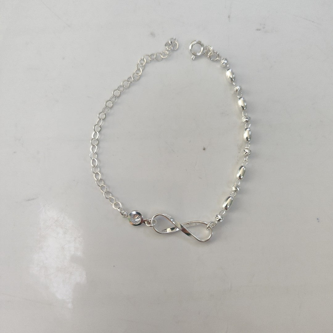 PULSERA TEJIDO ESPECIAL PLATA .925 18 CM 2.6 GR (NUEVO)