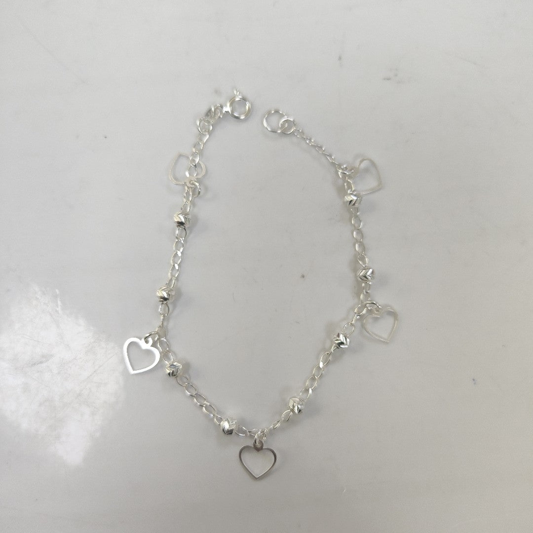 PULSERA TEJIDO ESPECIAL PLATA .925 18 CM 2.6 GR (NUEVO)