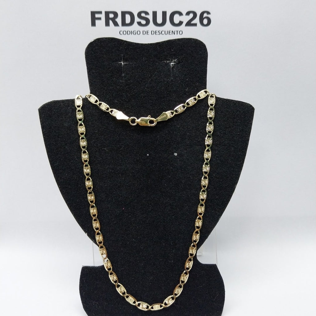 CADENAS TEJIDO GUCHI ORO 14K 55 CM 7.2 GR (NUEVO)
