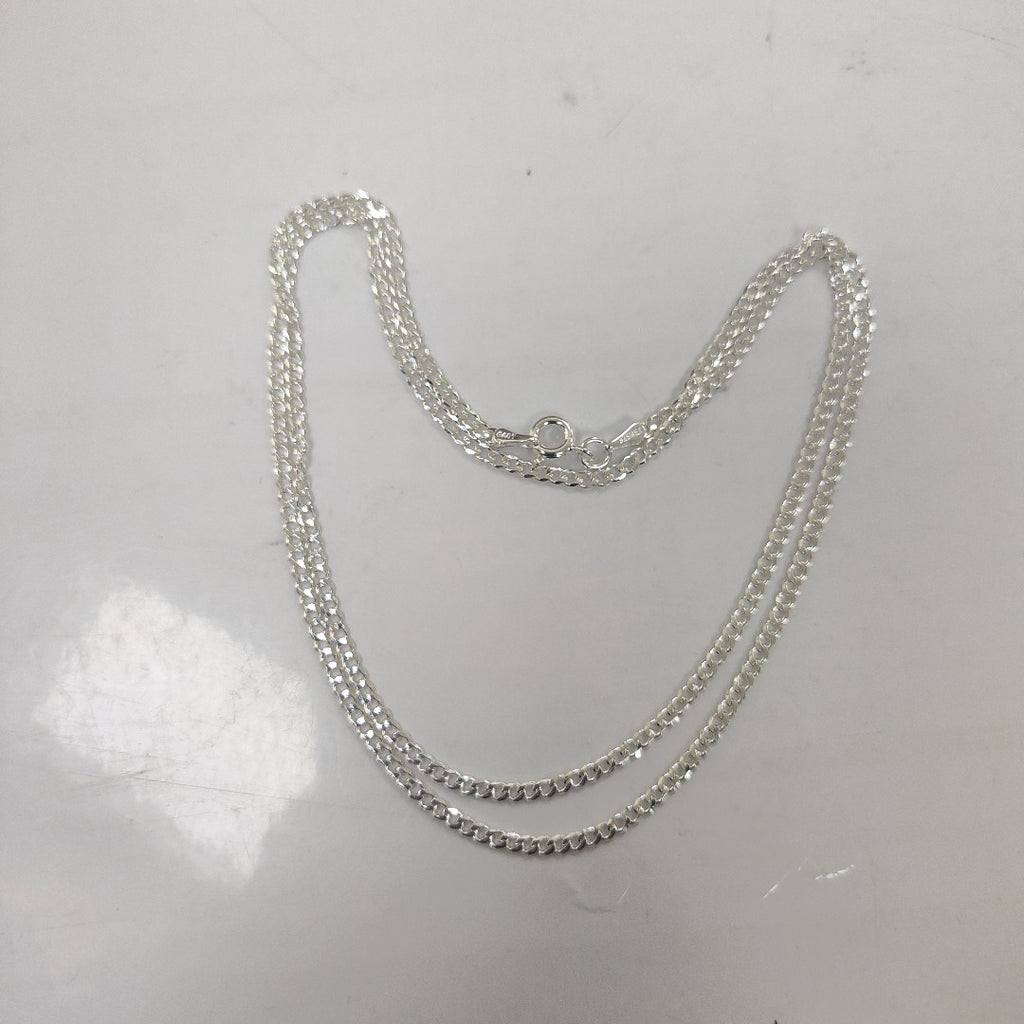 CADENA TEJIDO BARBADO PLATA .925 60 CM 5.6 GR (NUEVO)