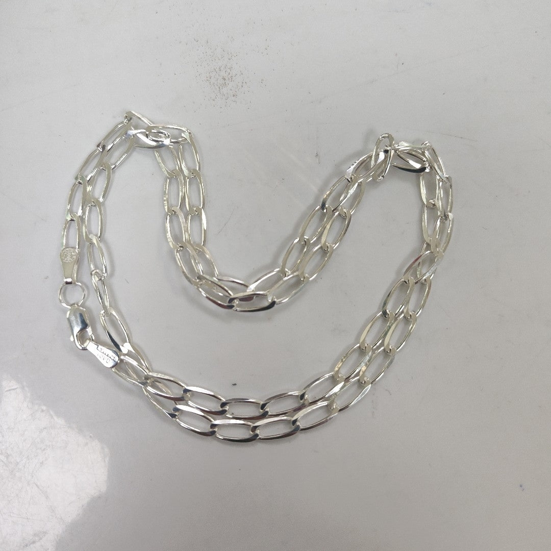CADENA TEJIDO ESLABONES PLATA .925 55 CM 10 GR (NUEVO)