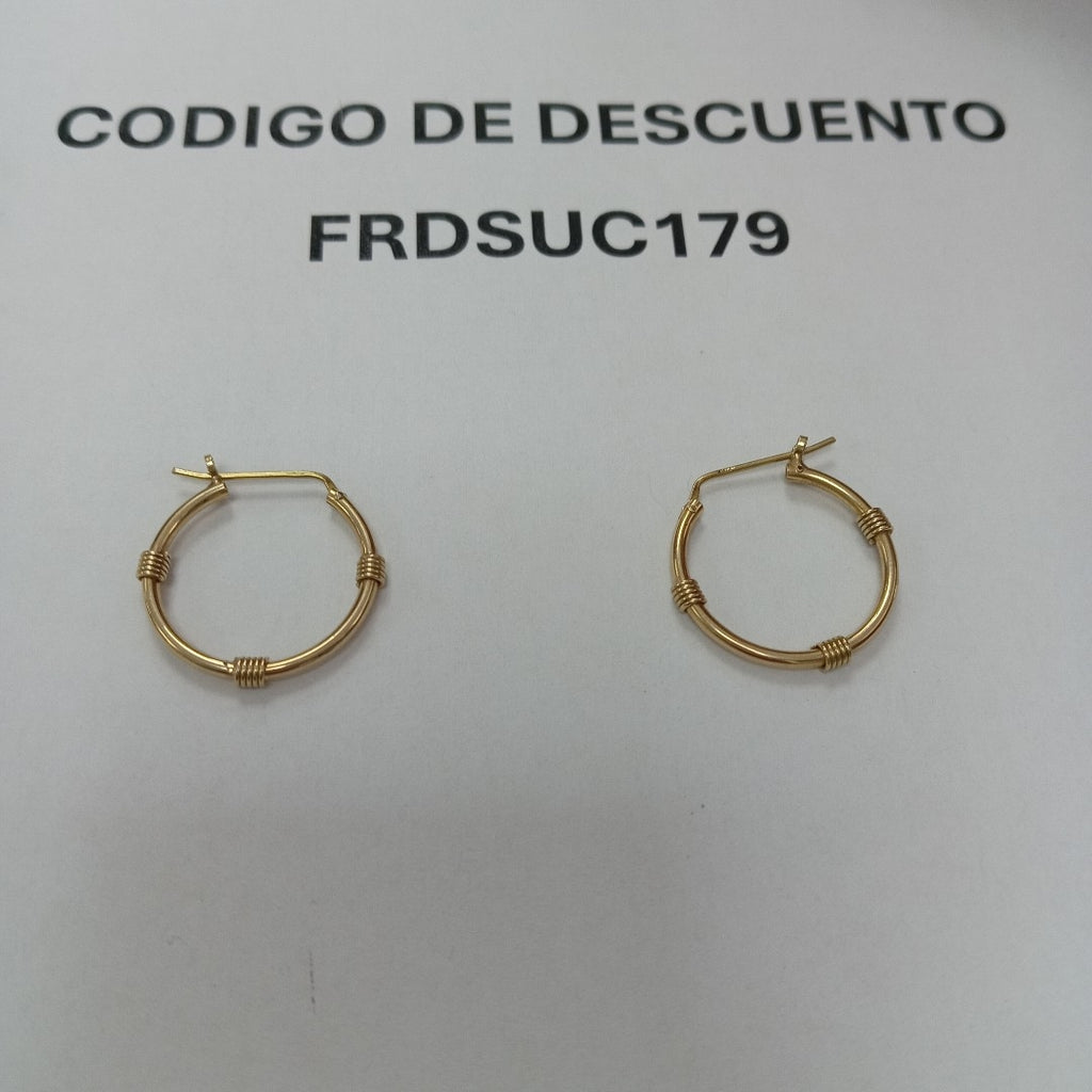 ARRACADAS PAR ORO 14 K 2.3 GRMS (SEMINUEVO)