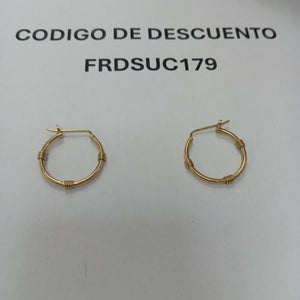 ARRACADAS PAR ORO 14 K 2.3 GRMS (SEMINUEVO)