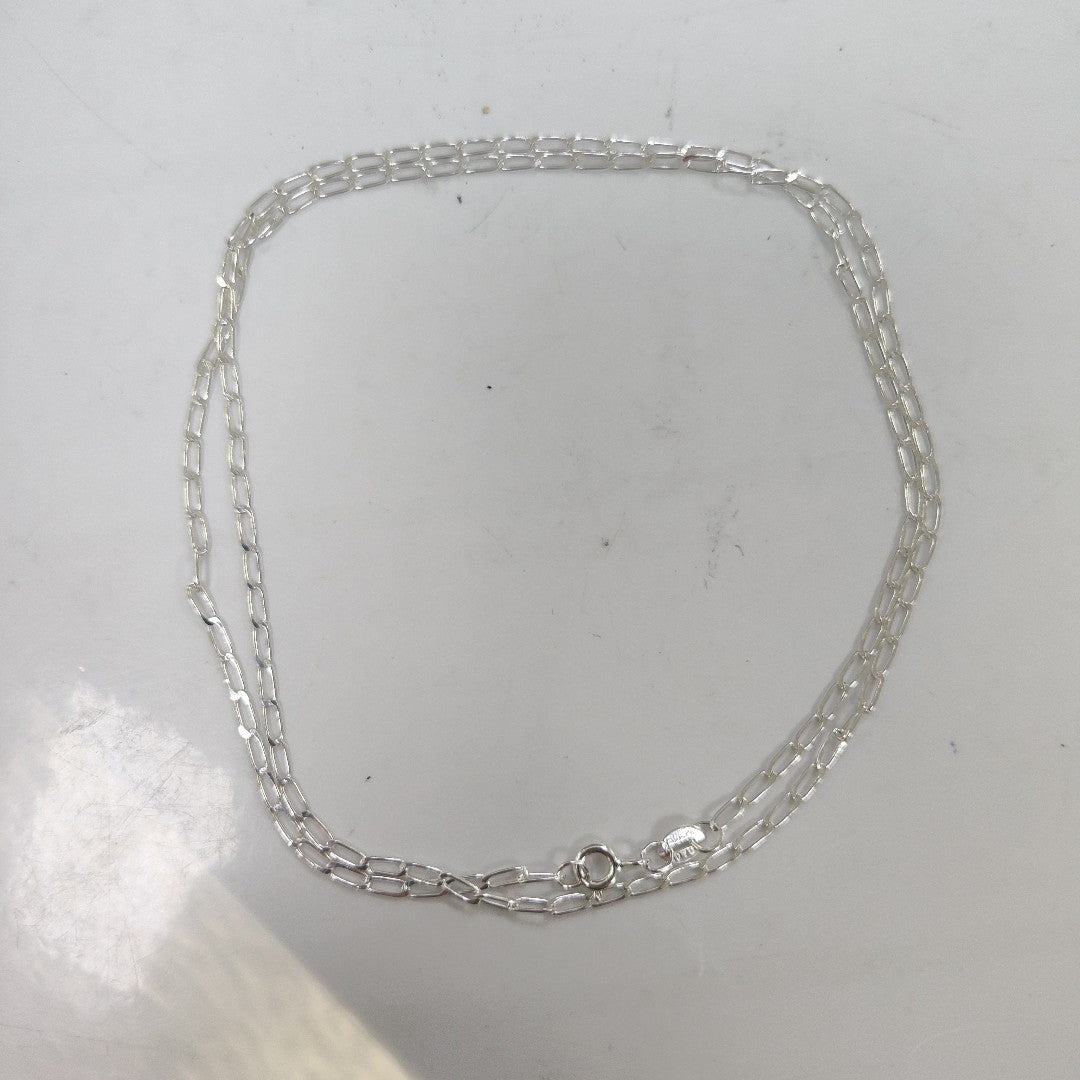 CADENA TEJIDO ESLABONES PLATA .925 55 CM 2.8 GR (NUEVO)