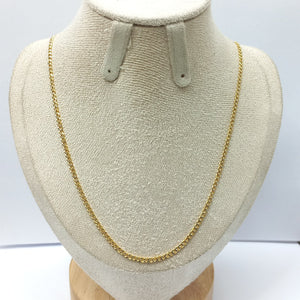 CADENAS BARBADA DIAMANTADA ORO 14K 55 CM 5.7 GR (NUEVO)