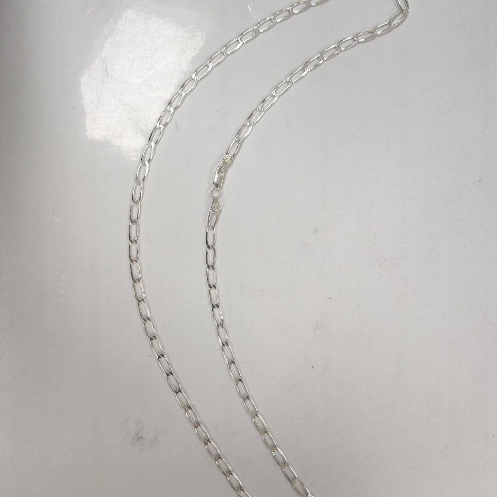 CADENA TEJIDO ESLABONES PLATA .925 60 CM 11.1 GR (NUEVO)