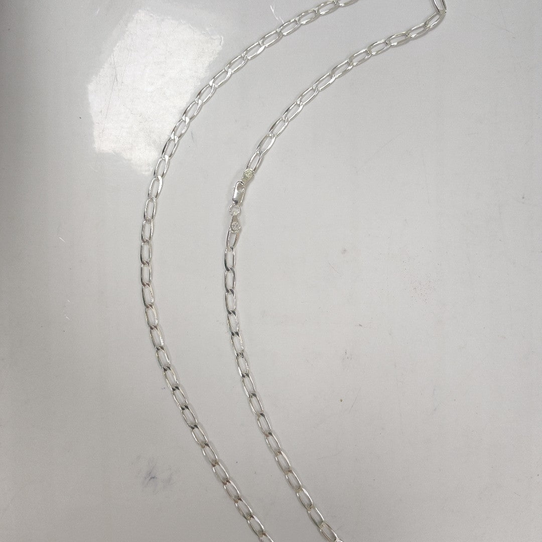 CADENA TEJIDO ESLABONES PLATA .925 60 CM 11.1 GR (NUEVO)